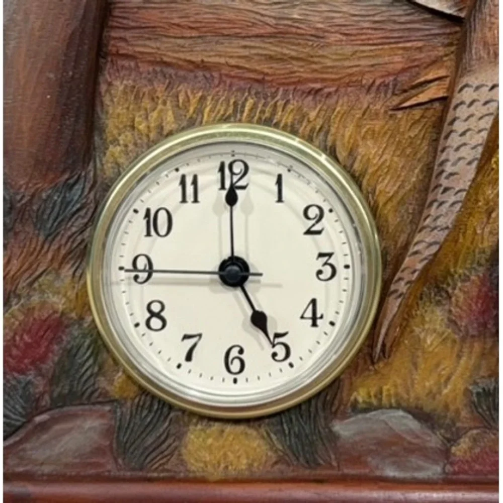 Bridger Trading Company Pheasant Wood Relief Weather Station Clock Barometer